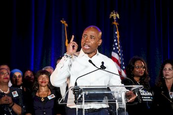 Ex-police officer Eric Adams becomes New York’s second black mayor