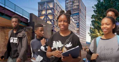 Black youth fight The Tower