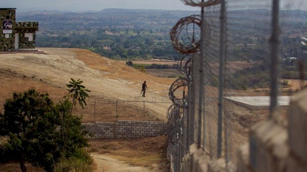 Wall of tears: barbed wire divides Haiti from neighbour
