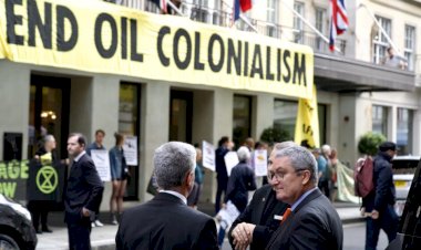 Protesters call to 'end oil colonialism' in Africa