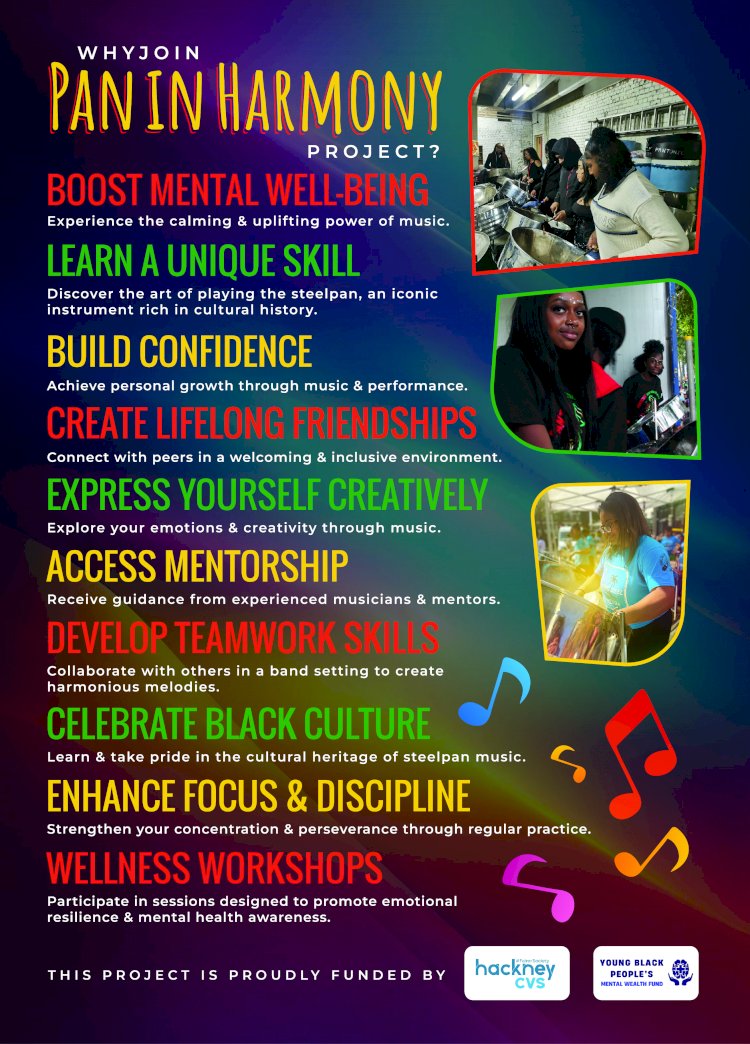 Pantonic Steel Orchestra to share an exciting opportunity for young people aged 12-18.